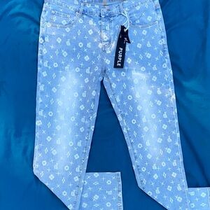 Purple Men's Light Blue Skinny Jeans